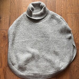 Lauren Conrad Gray Turtleneck Knit Poncho
